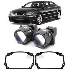 Линзы для фар Volkswagen Phaeton I рестайлинг 2 [2010-2016] без AFS для замены на светодиодные Би-ЛЕД модули