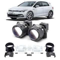 Линзы для фар Volkswagen Golf VIII (Mk8) [2019-2024] секция дальнего света для замены на светодиодные Би-ЛЕД модули