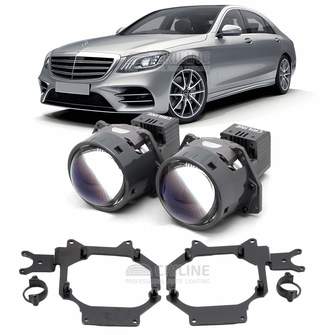 Линзы для фар Mercedes-Benz S-Class VI (X222) рестайлинг 2 [2018-2020] для замены на светодиодные Би-ЛЕД модули