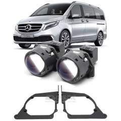 Линзы для фар Mercedes-Benz V-Class III (W447) рестайлинг [2019-2023] для замены на светодиодные Би-ЛЕД модули
