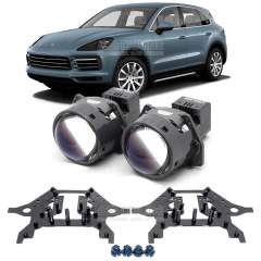 Линзы для фар Porsche Cayenne III [2017-2023] для замены на светодиодные Би-ЛЕД модули