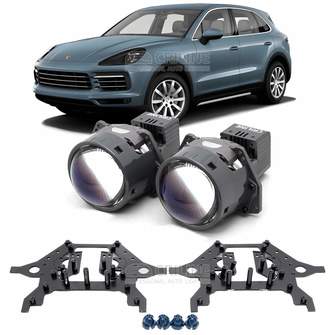 Линзы для фар Porsche Cayenne III [2017-2023] для замены на светодиодные Би-ЛЕД модули
