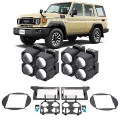Линзы для фар Toyota Land Cruiser VIII (71, 79) рестайлинг 4 [2023-н.в.] для замены на светодиодные Би-ЛЕД модули