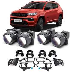 Линзы для фар Jeep Compass II (MP) рестайлинг [2020-н.в.] LED рефлектор для замены на светодиодные Би-ЛЕД модули