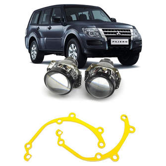 Ремкомплект для фар Mitsubishi Pajero 4 [2014++] 2-й рестайлинг для замены штатных линз на модули Hella 3R