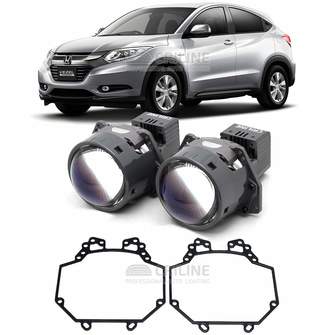 Линзы для фар Honda Vezel I [2013-2019] для замены на светодиодные Би-ЛЕД модули