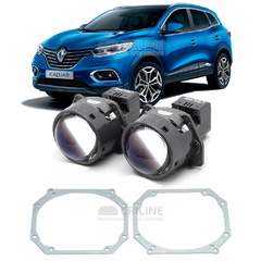 Линзы для фар Renault Kadjar I рестайлинг [2018-2022] галоген для замены на светодиодные Би-ЛЕД модули