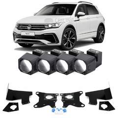 Линзы для фар Volkswagen Tiguan II (Mk 2) рестайлинг [2020-2022] рефлектор для замены на светодиодные Би-ЛЕД модули