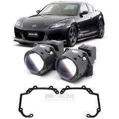 Линзы для фар Mazda RX-8 I (SE) [2003-2009] ксенон для замены на светодиодные Би-ЛЕД модули