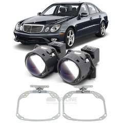 Линзы для фар Mercedes-Benz E-Class III (W211, S211) рестайлинг [2006-2009] AFS для замены на светодиодные Би-ЛЕД модули