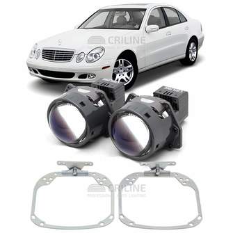 Линзы для фар Mercedes-Benz E-Class III (S211, W211) [2002-2006] AFS для замены на светодиодные Би-ЛЕД модули