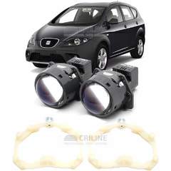 Линзы для фар SEAT Altea I (5P) рестайлинг [2009-2015] для замены на светодиодные Би-ЛЕД модули