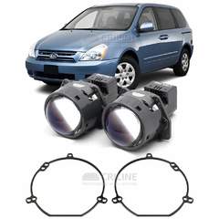 Линзы для фар Kia Carnival II (VQ) [2005-2010] для замены на светодиодные Би-ЛЕД модули