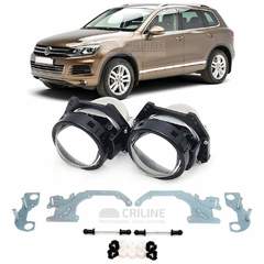 Линзы для фар Volkswagen Touareg II (NF) [2011-2015] галоген для замены на светодиодные Би-ЛЕД модули