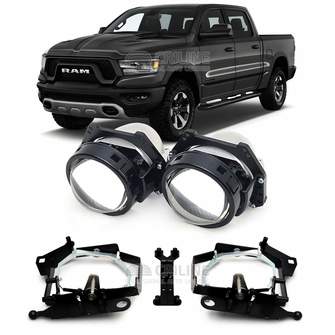 Линзы для фар RAM 1500 II (DT) [2018-2024] LED AFS для замены на светодиодные Би-ЛЕД модули