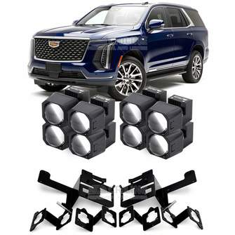 Линзы для фар Cadillac Escalade V (GMT 1XX) рестайлинг [2024-н.в.] для замены на светодиодные Би-ЛЕД модули