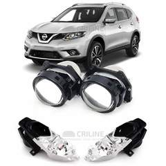 Линзы для фар Nissan X-Trail III (T32) [2013-2017] (чёрная маска) для замены на светодиодные Би-ЛЕД модули