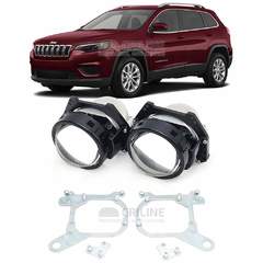 Линзы для фар Jeep Cherokee V (KL) рестайлинг [2017-2021] для замены на светодиодные Би-ЛЕД модули