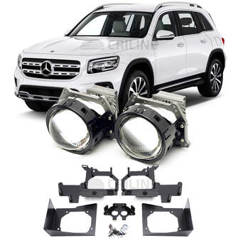 Линзы для фар Mercedes-Benz GLB I (X247) дорестайл [2019-2023] внутренняя секция дальнего света для замены на светодиодные Би-ЛЕД модули