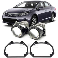 Линзы для фар Toyota Avensis II (T270) рестайл [2011-2015] галоген для замены на светодиодные Би-ЛЕД модули