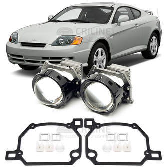 Линзы для фар Hyundai Tiburon II (GK) дорестайл [2002-2005] для замены на светодиодные Би-ЛЕД модули