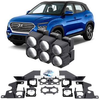 Линзы для фар Hyundai Creta II (SU2) дорестайл [2020-2022] LED для замены на светодиодные Би-ЛЕД модули