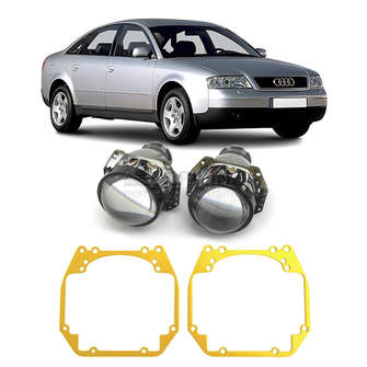 Ремкомплект для фар Audi A6 C5 [1997-2001] для замены штатных линз на модули Hella 3R