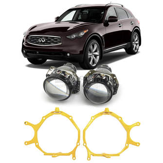 Ремкомплект для фар Infiniti FX37 S51 [2008-2013] с AFS для замены штатных линз на модули Hella 3R