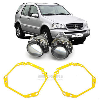 Ремкомплект для фар Mercedes-Benz ML (W163) 2001-2005 г.в. для замены штатных линз на модули Hella 3R