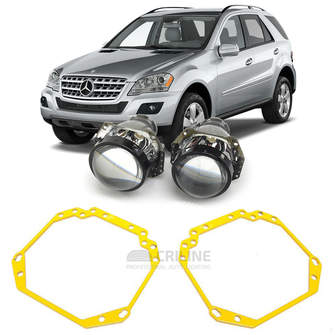 Ремкомплект для фар Mercedes-Benz ML (W164) 2005-2011 г.в. для замены штатных линз на модули Hella 3R