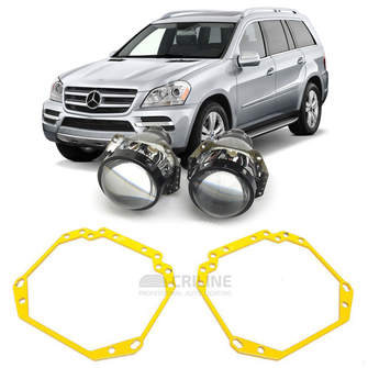 Ремкомплект для фар Mercedes-Benz GL X164 1 поколение 2006-2012 г.в. штатный галоген для замены штатных линз на модули Hella 3R