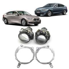 Ремкомплект для фар BMW 5-Series Gran Turismo F07 6 поколение [2009-2013] + рестайлинг [2013-2016] HiBeam для замены штатных линз на модули Hella 3R