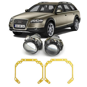 Ремкомплект для фар Audi A6 allroad quattro [2006-2012] для замены штатных линз, в секцию ближнего света