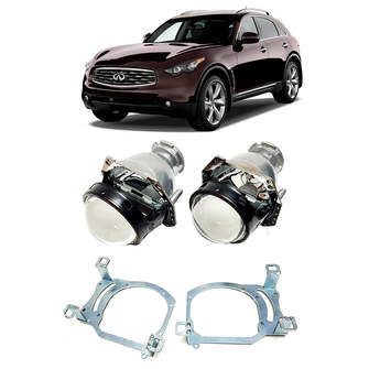 Ремкомплект для фар Infiniti FX37 [2008-2013] для замены штатных линз на модули Hella 3R