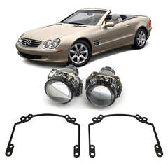 Ремкомплект для фар Mercedes-Benz SL-Class (R230) дорестайл (2001-2006) для замены штатных линз на модули Hella 3R