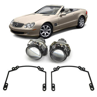 Ремкомплект для фар Mercedes-Benz SL-Class (R230) дорестайл (2001-2006) для замены штатных линз на модули Hella 3R