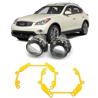 Ремкомплект для фар Infiniti QX50 [2012-2014] для замены штатных линз на модули Hella 3R