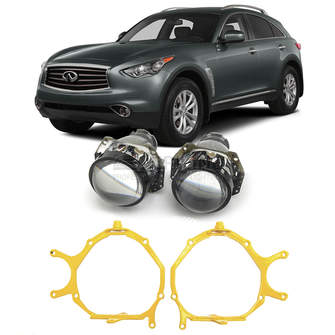 Ремкомплект для фар Infiniti QX70 [2009-2017] AFS для замены штатных линз на модули Hella 3R