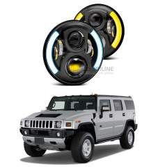 Светодиодные фары Criline Black Side для Hummer H1, H2