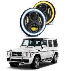 Светодиодные фары Criline Black Round для Mercedes Benz Gelandewagen