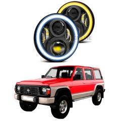 Светодиодные фары Criline Black Round для Nissan Patrol Y60