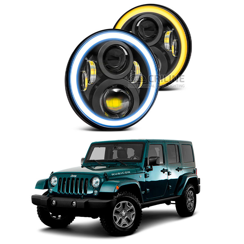 Светодиодные фары Criline Black Round для Jeep Wrangler