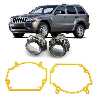 Ремкомплект для фар Jeep Grand Cherokee WH [2007-2010] (галоген) для замены штатных линз на модули Hella 3R