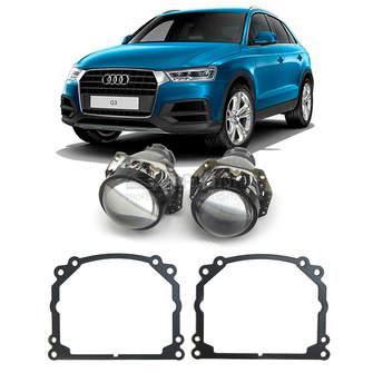Ремкомплект для фар Audi Q3 [2013-2015] для замены штатных линз на модули Hella 3R