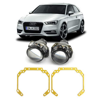 Ремкомплект для фар Audi A3 2 поколение 8P [2008-2013] рестайлинг 2 без AFS для замены штатных линз на модули Hella 3R