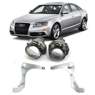 Ремкомплект для фар Audi A6 C6 AFS HiBeam [2004-2011] для замены штатных линз на модули Hella 3R
