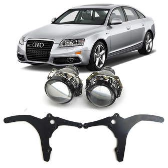 Ремкомплект для фар Audi A6 C6 HiBeam [2004-2011] noAFS для замены штатных линз на модули Hella 3R