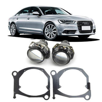 Ремкомплект для фар Audi A6 C7 дорестайлинг [2004-2011] для замены штатных линз на модули Hella 3R
