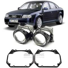 Линзы для фар Audi A6 C5 [1997-2001] для замены на светодиодные Би-ЛЕД модули