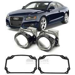 Линзы для фар Audi A5 8T [2007-2011] для замены на светодиодные Би-ЛЕД модули